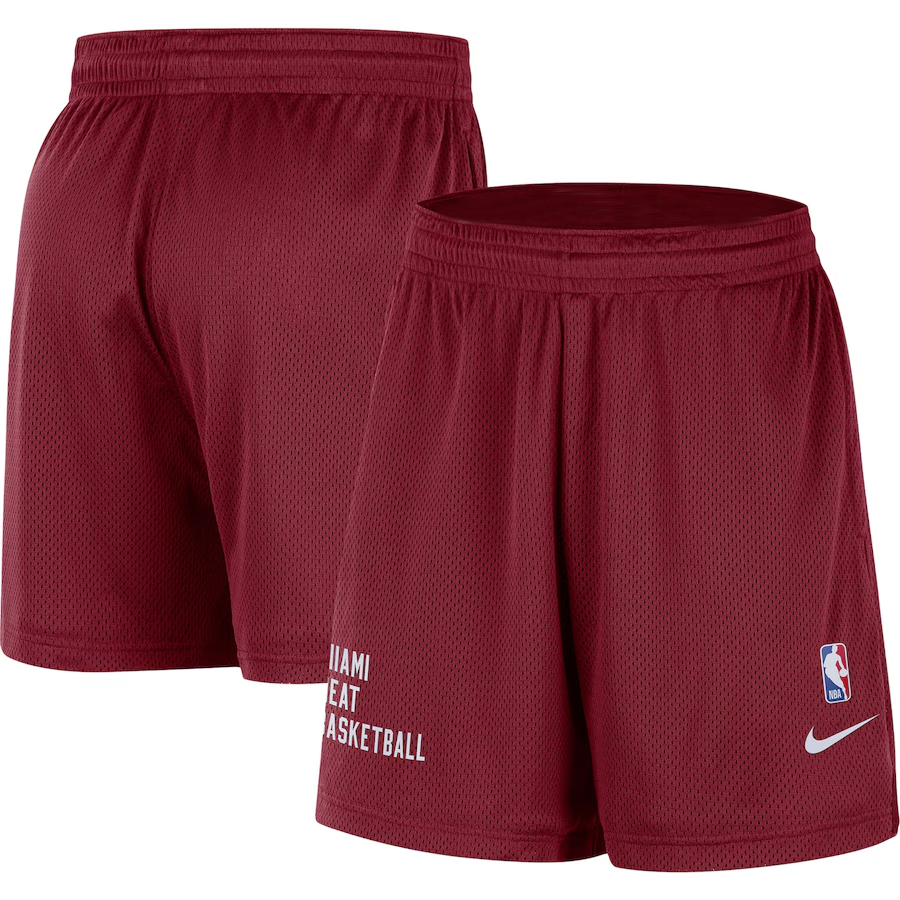 2024 Men NBA Miami Heat  red shorts